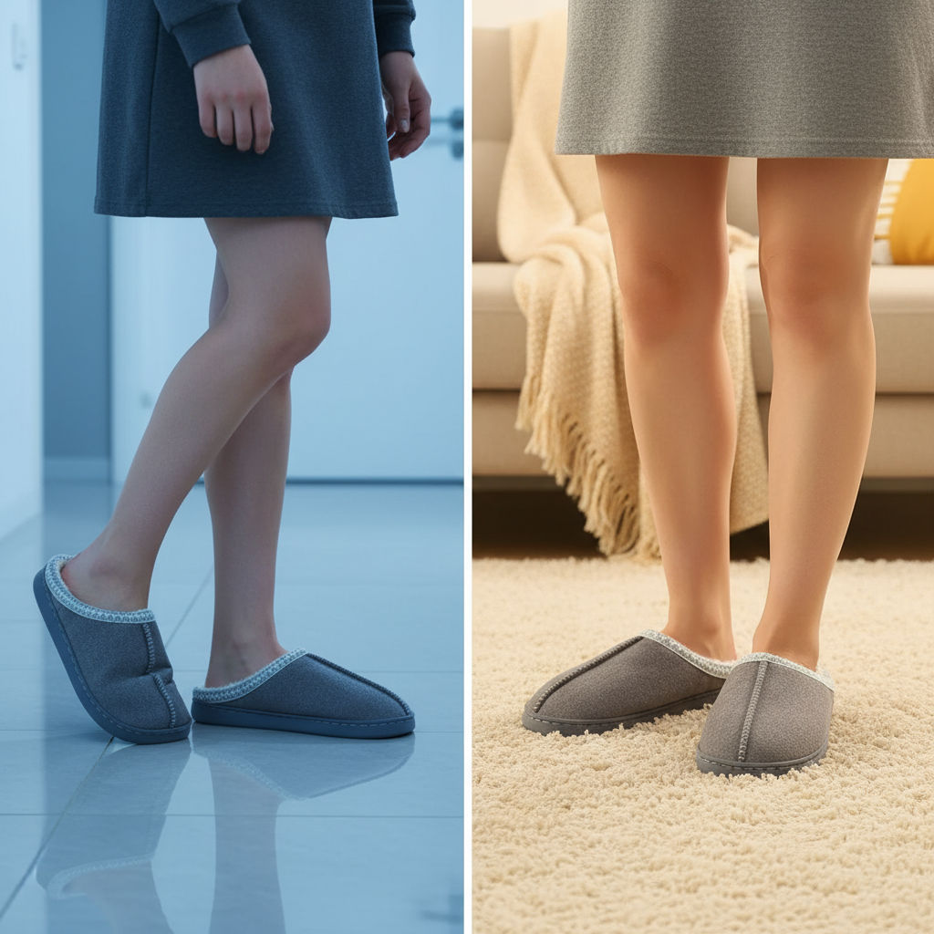 Cotton Slippers for Autumn and Winter Indoor Thick-Soled Non-Slip Couple Warm Fleece-Lined Soft Sole