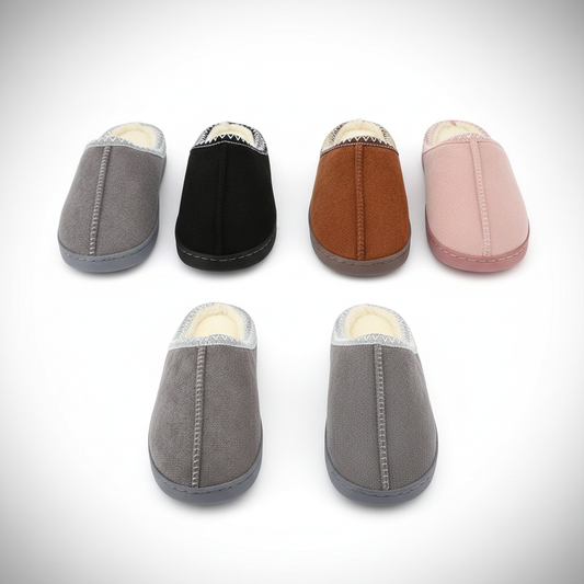 Cotton Slippers for Autumn and Winter Indoor Thick-Soled Non-Slip Couple Warm Fleece-Lined Soft Sole